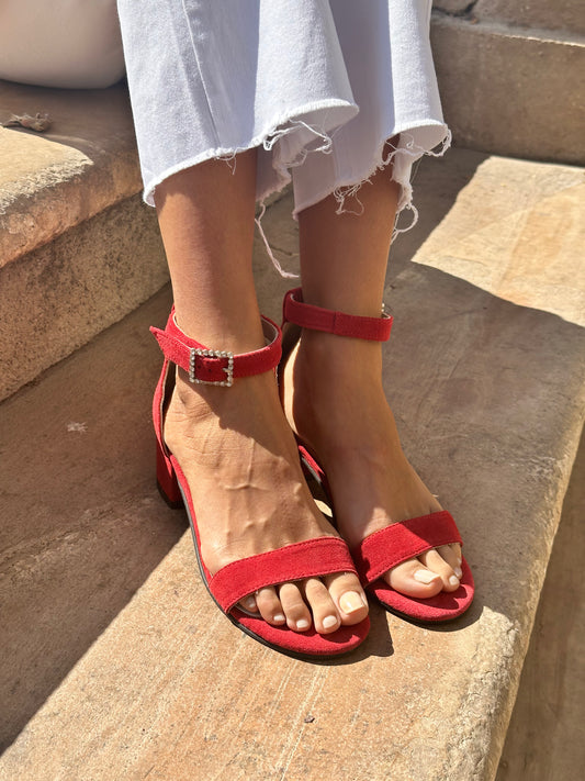 Sandalia Sara Rojo